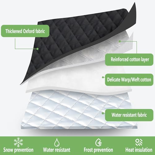 Image of Windshield Cover for Ice and Snow, Double Sided Heavy Duty 600D Oxford Fabric, Car Snow Cover with Side Mirror Cover and Night Reflective Tape, Fit Cars, SUVs, Vans, Truck