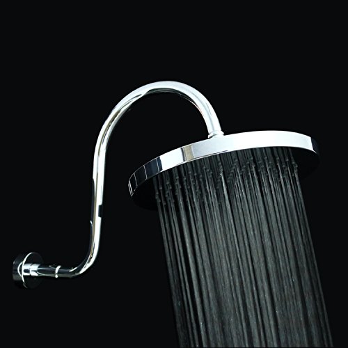Modona 10” Rain Shower Head And “S” Long Shower Arm With Flange – Polished Chrome - 5 Year Warrantee #TOP2