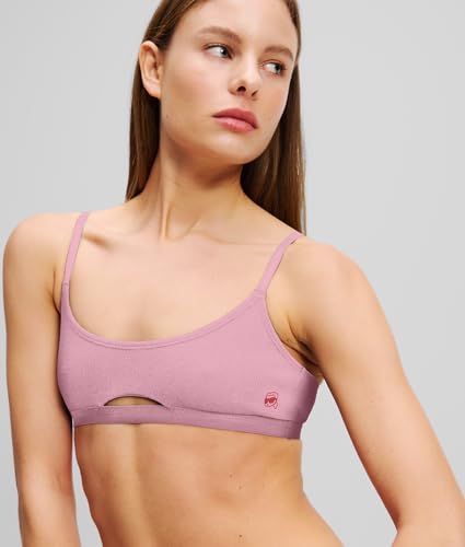 Karl Lagerfeld Bralette avec découpe frontale et élasticité côtelée - 3