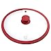 GRÄWE Couvercle en verre avec bord en silicone vert ou rouge nouvelle génération, Verre, Rot, 30 cm