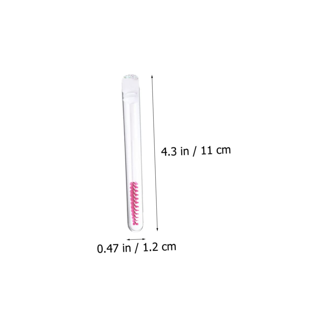 TOVINANNA 20pcs Eyelash Extension Brush Baseball Bow Eyelash Bottle Cosmetology Kit Multiple Use Mascara Tool Makeup Tool Trip Disposable Artificial Fiber White Extension Rod