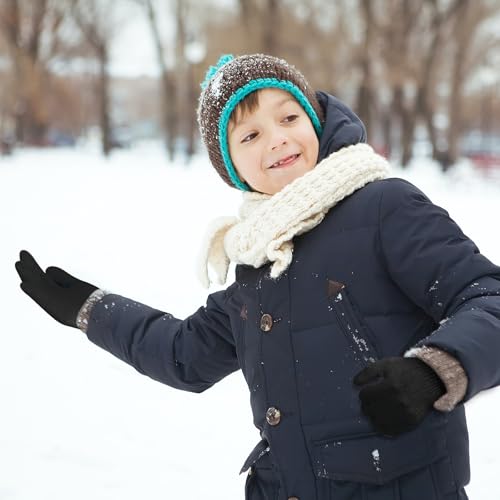 ONESING 24 Pairs Kids Gloves - Warm Knitted Winter Gloves Bulk for Girls Boys | Children Gloves Designed for Cold Weather4