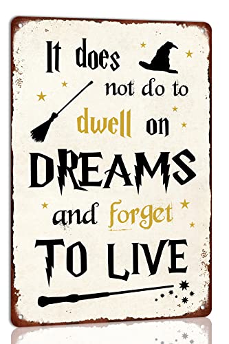 Vintage Retro Magic Metal Tin Sign for Wizard Theme Lovers Wall Decoration for Man Caves home Bar Bathroom Bedrooms 8x12 Inch