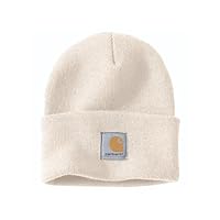 Carhartt Herren Knit Cuffed Beanie Beanie Hat, Winter White, Einheitsgröße