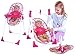 loco by crazy shoes SEGGIOLONE 3 in 1 Seggiolone per Bambole Ovetto Altalena bambolotti con Set Pappa