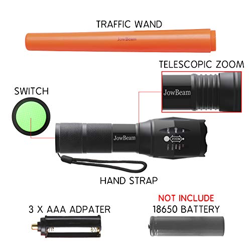 2 Pack 15 Inch Safety Traffic Wand Wand Light Led Flashlight Power By 3 X Aaa Battery(Not Included) #TOP1