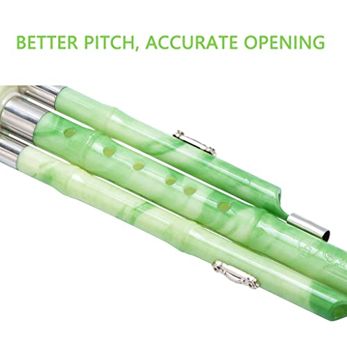Flutes Hulusi C Key, Synthetic Imitation Jade Chinese Hulusi, 3-Tone Foldable Cucurbit, B Flat Chinese Traditional Instrument, For Beginners Musical Amateurs (Size : Bb Key) #TOP3
