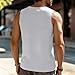 Mens Sleeveless Henley Shirts Big & Tall Summer Button Down Tank Tops Casual Distressed Relaxed Fit Vintage Shirts White