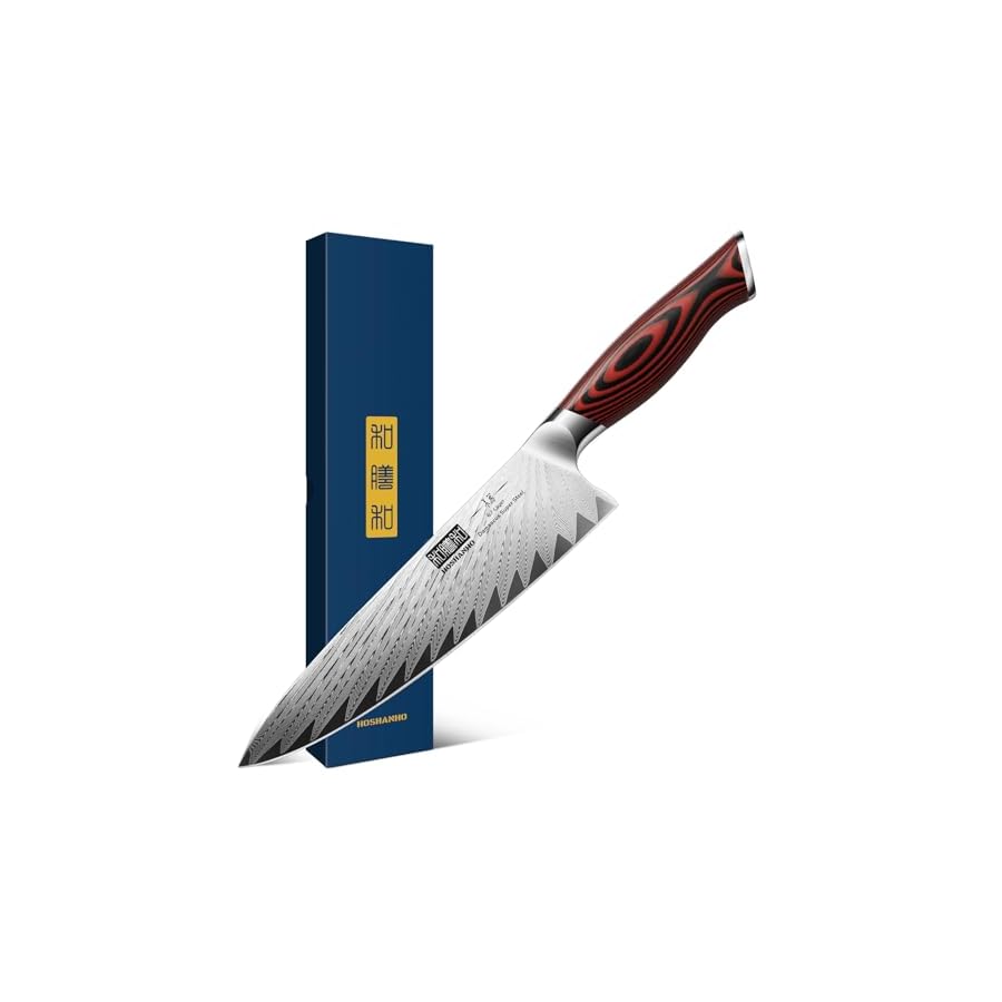 8-Inch-Damascus-Chef-Knife-Professional-VG-10-Damascus-Super-Steel-Kitchen-Knife-Ultra-Sharp-Cooking-Knife-with-Ergonomic-G10-Handle HOSHANHO 8 Inch Damascus Chef Knife, Professional VG-10 Damascus Super Steel Kitchen Knife, Ultra Sharp Cooking Knife with Ergonomic G10 Handle
