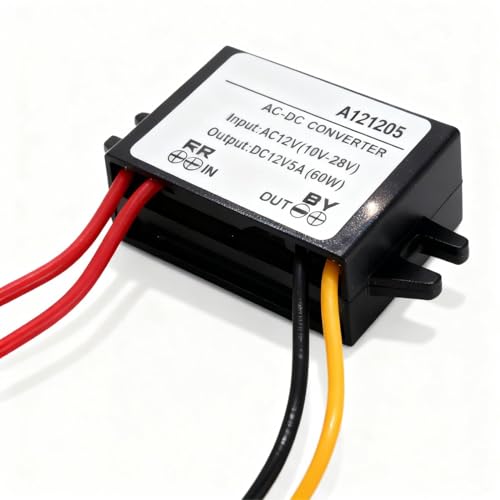 Yosoo Health Gear AC to DC Converter 12V, Step Down Converter AC 10-28V to DC 12V, 5A, 60W, 3A, IP67, Automatic, Corded Electric