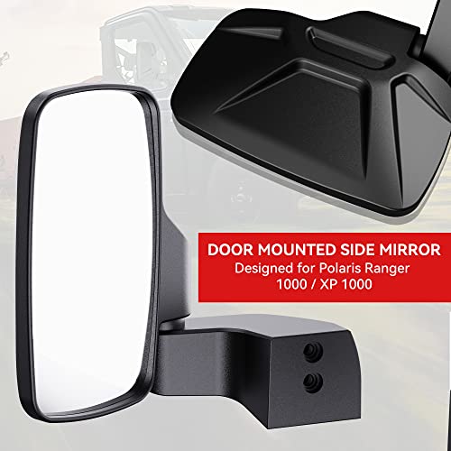 Ranger Side Mirrors Door Mounted, Esploratori Utv Side Mirrors For Full-Door Polaris Ranger Compatible With 2018-23 Polaris Ranger Crew Sp Xp 570 1000 2019-23 Commercial Pro Xd (Only For Full-Door) #TOP4