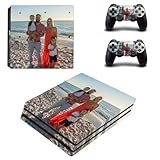 Custom Vinyl Skin for PS4 Pro Console & Controllers - Personalized with Your Photos - Sticker Decal Cover