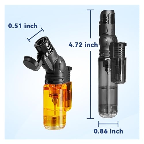 Encendedores de llama jet ajustable en pack de 8 miniatura 5