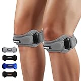 CAMBIVO 2 x Patellasehnenbandage, Knee Support, Patella Kniebandage, Verstellbare Bandage Knie für Damen und Männer beim Sport, Wandern, Fitness, Baseball, Volleyball