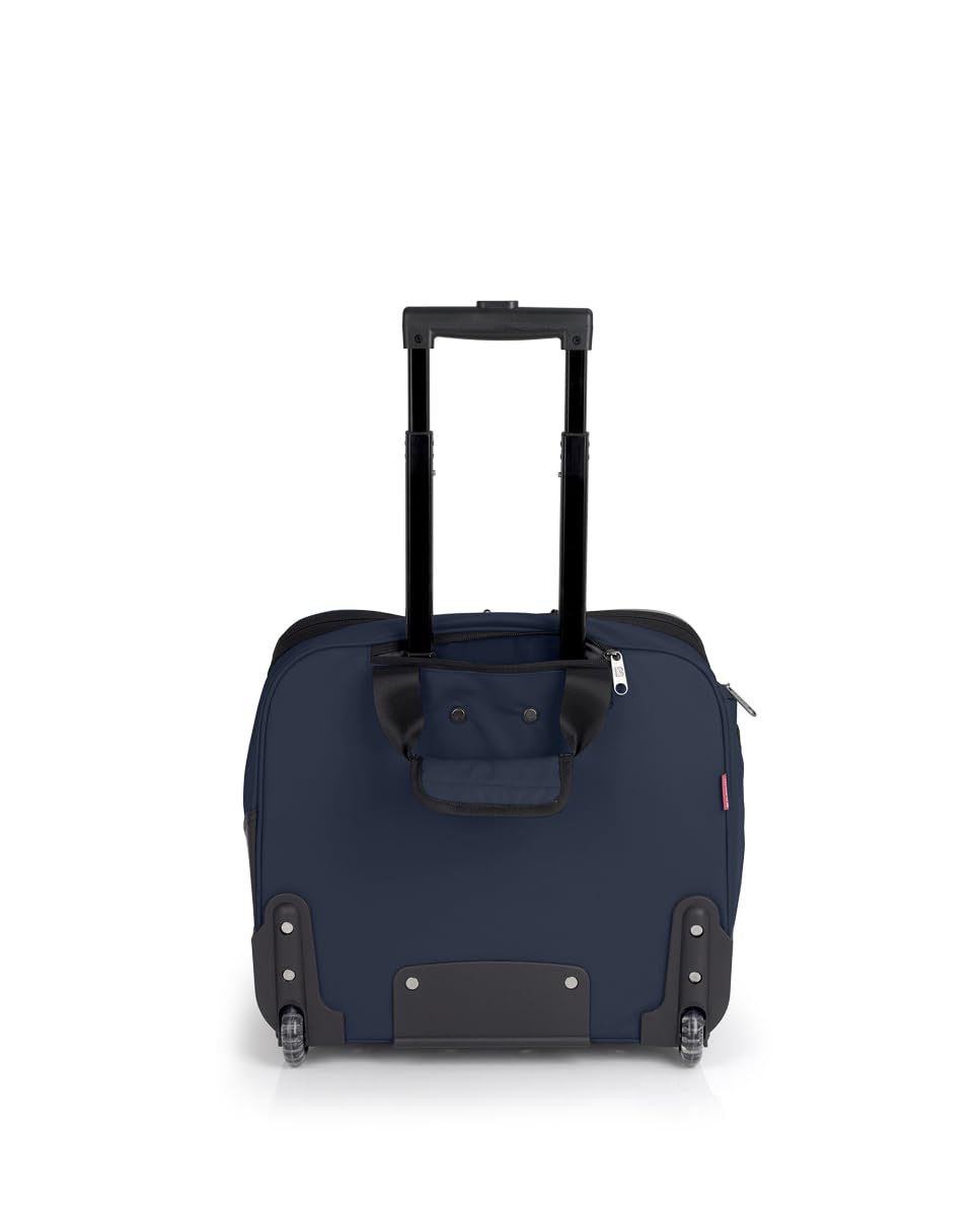 Gabol - Maletín con Ruedas y Funda para Portátil 15,6” Canada 40x36x19 cm - Equipaje de Cabina Ligero 1,85 kg con Capacidad 22L - Diseño Español en Poliéster Resinado - Azul Marino