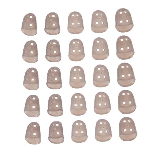 ERINGOGO 25 Unidades Protetor De Dedo De Borracha Protetores De Dedos Térmicos De Silicone Capas De Dedo Protetores De Ponta De Dedo Ukulele Gel De Sílica Estilo De Dedo Mantenha Morno
