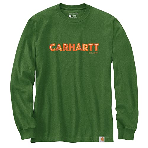 T-Shirt Homme Carhartt Loose Fit Heavyweight Long Sleeve avec imprimé graphique