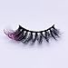 Black and Pink False Eyelashes with Color Glitter, 1 Pair Eye Lashes for Women, Highlight on the end Fake Lashes, Black Pink Color Lash Strip
