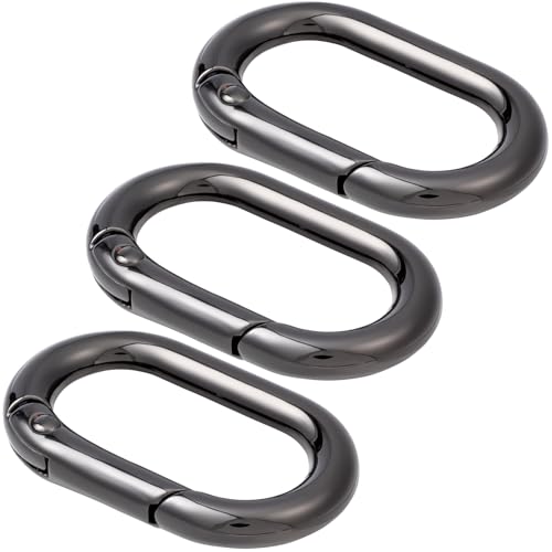 Image of Oval Spring Ring Clips, Metal Keyring Purse Clip