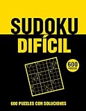  Sudoku Difícil 600 Puzzles con soluciones: libro de sudoku para adultos con soluciones