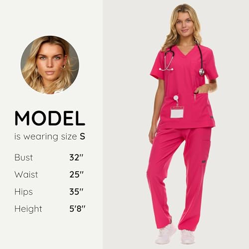 Nautica Scrubs for Women Set of 2 - Medical Nursing Stretch Top & Pants - image 6