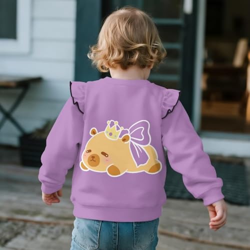 Long Sleeve Sweatshirts for Toddler Girls 1-8T Graphic Sweatshirts Active Pullover Tops3