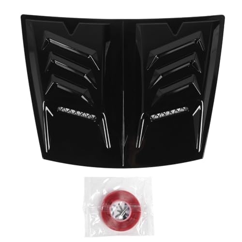 Niiyen Hood Air Vent Trim Cover Enhance Engine Cooling Reduce Wind Anti Scratch Universal Fit for 1 Series E90 E91 (Glossy Black)
