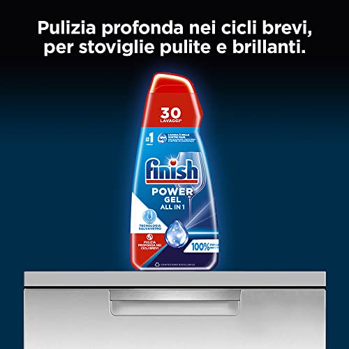 Finish Powergel Detersivo Lavastoviglie Fresh, Gel Lavastoviglie, 360 Lavaggi, 12 confezioni da 30 Lavaggi di Liquido Lavastoviglie - Immagine 1