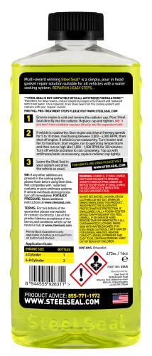 Steel Seal Blown Head Gasket Fix Repair Sealer - 8 Cylinder