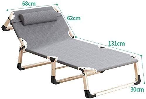 Lit de camp extra large 68cm pliable avec coussin rembourré