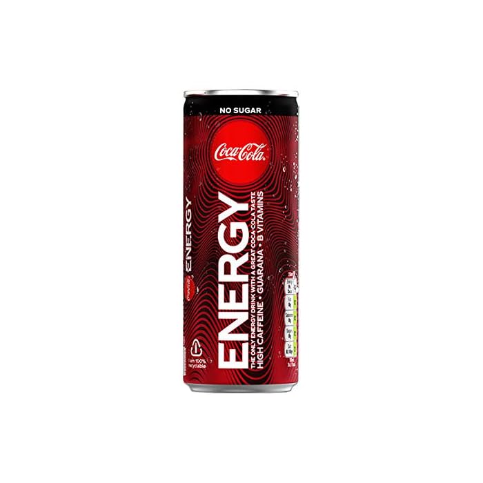 Buy Coca Cola Caffeine Energy Drink 250ml Cans (Zero Sugar, 24 Pack