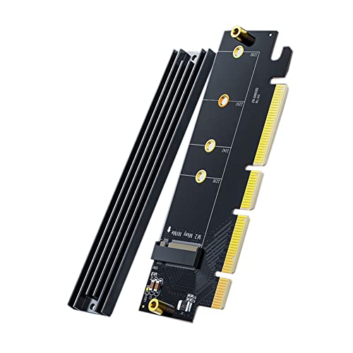 Hagsnec NVMe PCIe 4.0 Adapter mit KüHlköRper PCIe NVMe Adapter 64 Gbit/S PCIe NVMe M.2 Adapter für M.2 SSD M Key/Key