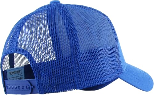 Image of KBETHOS Classic 5 Panel Cotton Twill Mesh Trucker Cap with Adjustable Snapback