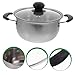 DINHEAROM Cacerola Pequeña Inoxidable con Tapa de Vidrio Olla Multifuncional para Sopa Fideos y Cocción Cocinas de Inducción y Gas Imagen de DINHEAROM Cacerola Pequeña Inoxidable con Tapa de Vidrio Olla Multifuncional para Sopa Fideos y Cocción Cocinas de Inducción y Gas