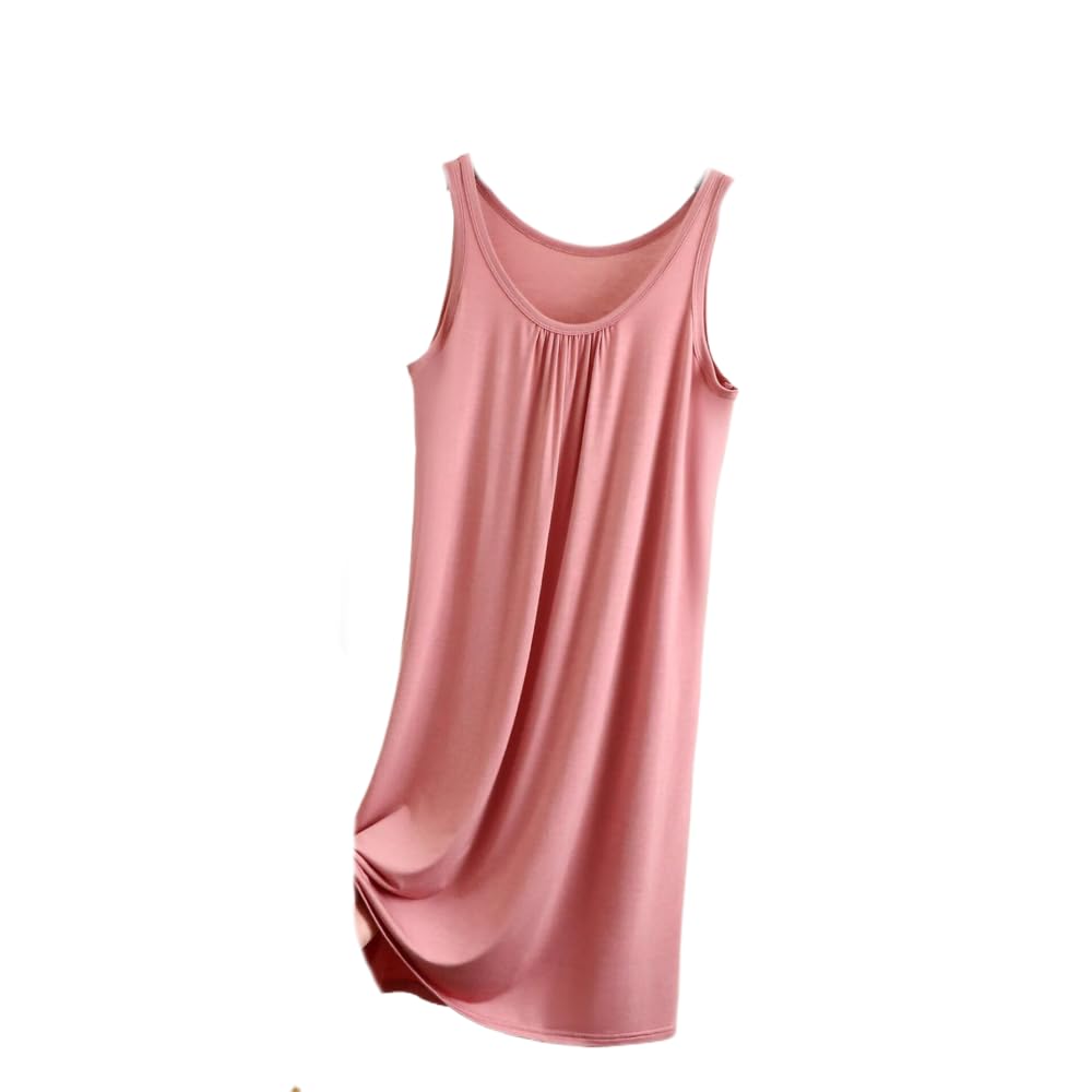 SWEPER Camisón para Mujer - Camisón De Talla Grande para Mujer, Lencería Suave De Modal Sexy, Ropa De Dormir Informal, Chaleco Sin Mangas, Camisón, Vestido para Casa De Verano