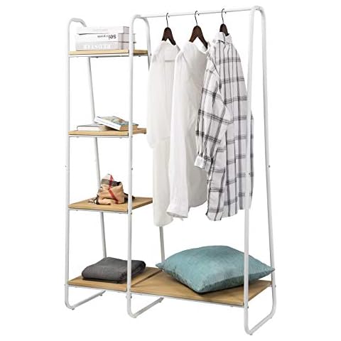 eSituro Perchero de Pie con Banqueta y 5 Estantes Cover