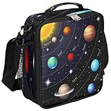 Universe Galaxy Solar System Planets Kids Lunch Box Insulated Lunch Bag Tote for Girls Boys, Cooler