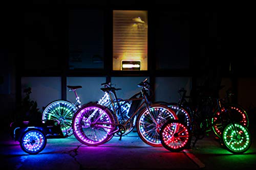 Monkey Light NLX1 LED Bike Wheel Lights, USA Assembled. Mother's Day Basket Stuffing White Elephant Gifts Seniors 2020 Teens Cycling Gift for Girls Active Mens Night Rides Outdoor Festival. (Pink) - Thumbnail 2