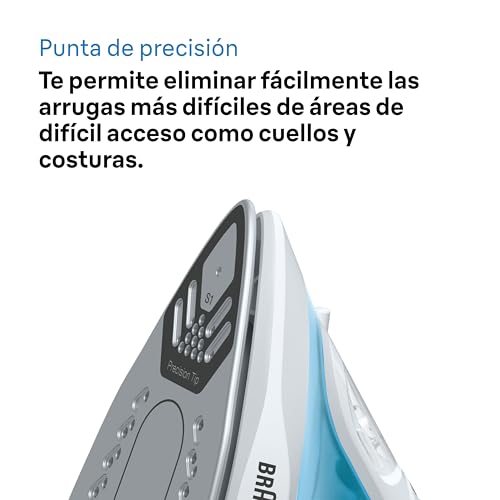 Miniatura 6 de Braun Household TexStyle 1 SI 1050BL - Plancha de vapor con suela SuperCeramic, vapor vertical, 2000 W, color azul, (SI1050BL)