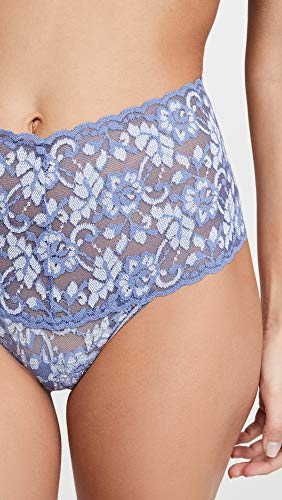 hanky panky, Cross Dye Retro Thong, Chambray Blue/Ivory