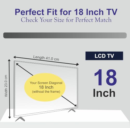 Image of OHAYO 18 Inch Acrylic TV Screen Protector | Compatible with All 18 Inch LED, LCD, OLED, QLED & Smart TVs | 3mm Clear Protective Shield | Not Tempered, Not Glass | 9H Hardness | Military Strength | Scratch Resistant | Splash Resistant | Ultra HD Clarity | Easy Installation