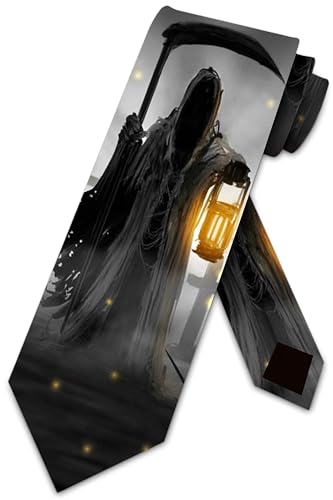 Three Rooker Halloween Tie Grim Reaper Mens Neckties
