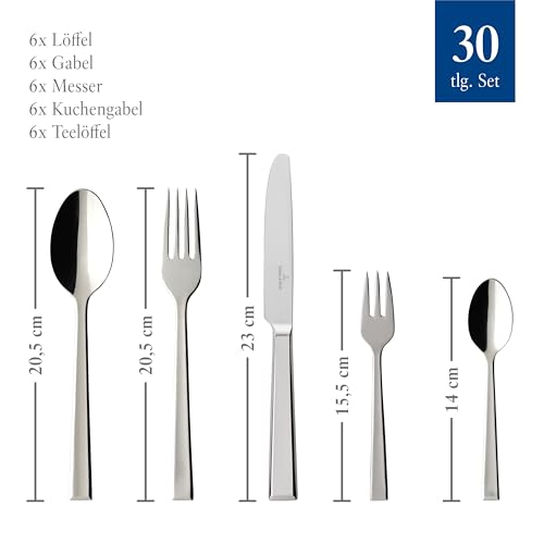 Villeroy & Boch – Victor Tafelbesteck 30 Teilig, Besteckset Für 6 Personen, Spülmaschinenfest, Rostfrei, Messer, Gabel, Löffel… – Ansicht 5