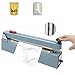 Hanchen Termosigillatrice con Taglierina 200mm Sigillatore di Sacchetti con Lama Professionale 310W Sigillatrice a Caldo per Sacchetti di Plastica Sacchetti di Alluminio