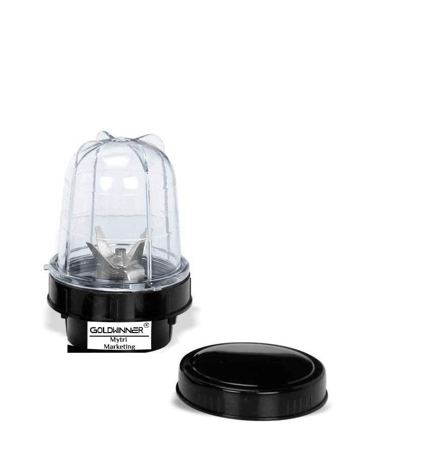 Goldwinner Bullet Jar for Mixer Grinder Small (350 ML) ABS Transparent Juicer Jar, Black- NMA119-image-35