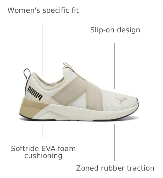 Image of PUMA Womens Softride Harli Slip Hybrid Skins Slip On Sneakers Shoes Casual - Off White