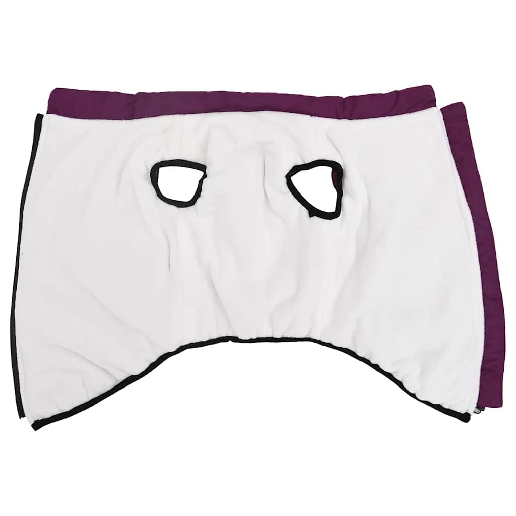 Hundemantel mit Geschirr wasserdicht reflektierend violett L44 aus Polyester mit Fleece, verstellbar für Spaziergang und Outdoor bei Regen, Wind und Kälte
