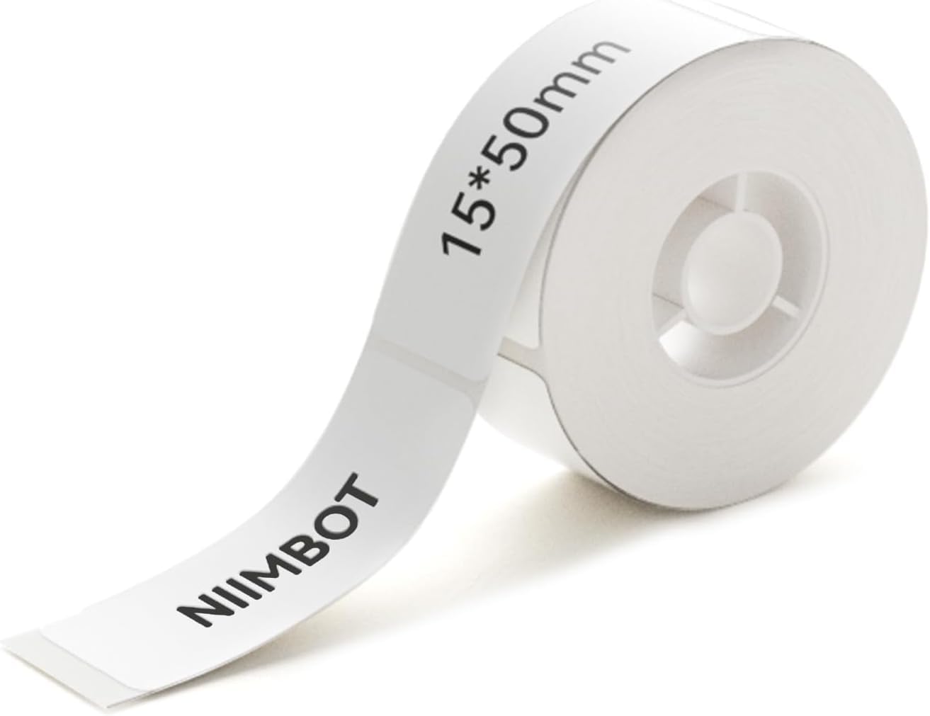 NIIMBOT Thermal Label Maker Paper 15×50mm Stickers Waterproof Tear-Resistant Self-Adhesive Replacement for D11/D110 Label Printer Office&Home 160 Labels/Roll (White)