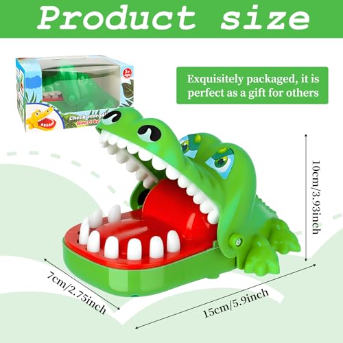 xianshi Krokodil Spiel Spielzeug Krokodil Zähne Kroko Doctor Kinder Croco doc Spiel Spielzeug Zähne Schnappt Spaß Mund Finger beißen,Partyspiele,für Jungen und Mädchen