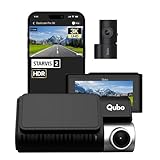 Qubo Car Dashcam Pro 3K with Sony STARVIS 2 IMX675 Sensor | Dual Channel | Hero Group | NightPulse Vision | 5MP UHD Front (140°), 2MP FHD Rear | 3.2